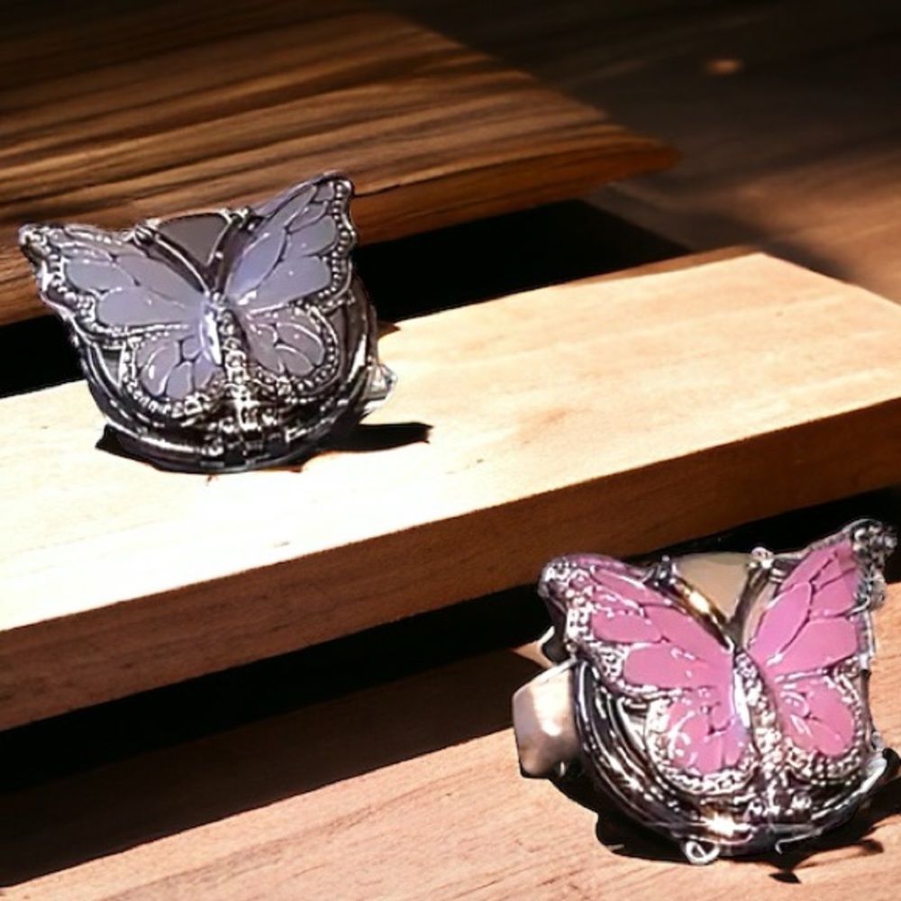 1 Pcs 360°Rotation Metal Butterfly Cell Phone Stand/ Finger Ring Holder